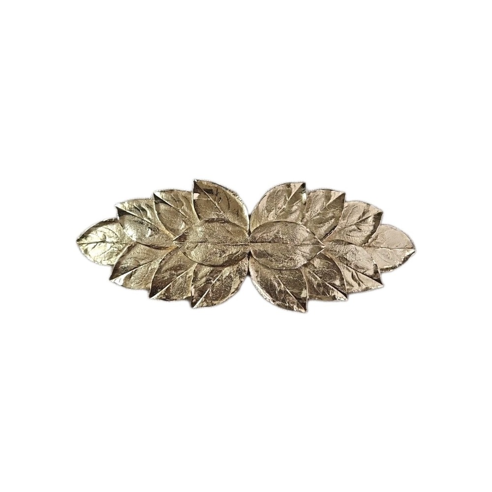 Vintage Stunning Mimi di N Double Leaf‎ Cluster Belt Buckle Interlocking Gold 8"